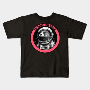 Otter this world, funny otter in spacesuit Kids T-Shirt